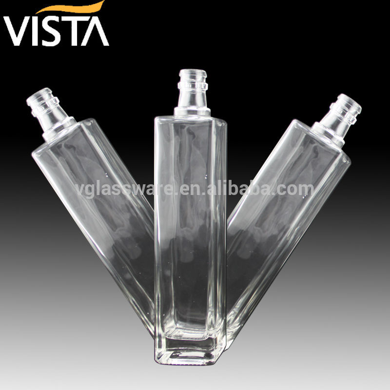 Square glass bottle water private label