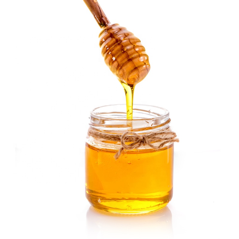 Square glass honey jar glass bottle with metal lid