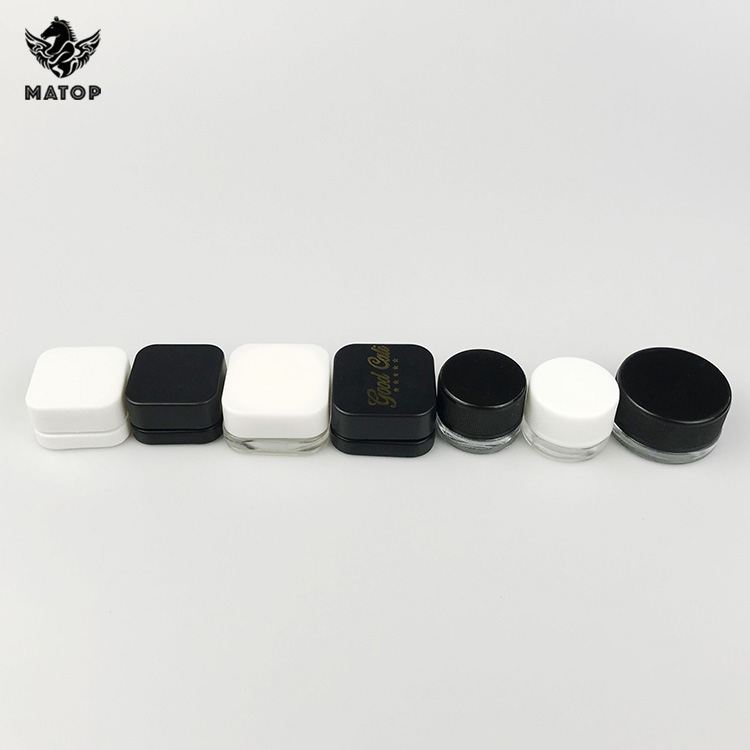 Square round 1 2 3 5 7 9 gram cbd extract weed wax concentrate jar