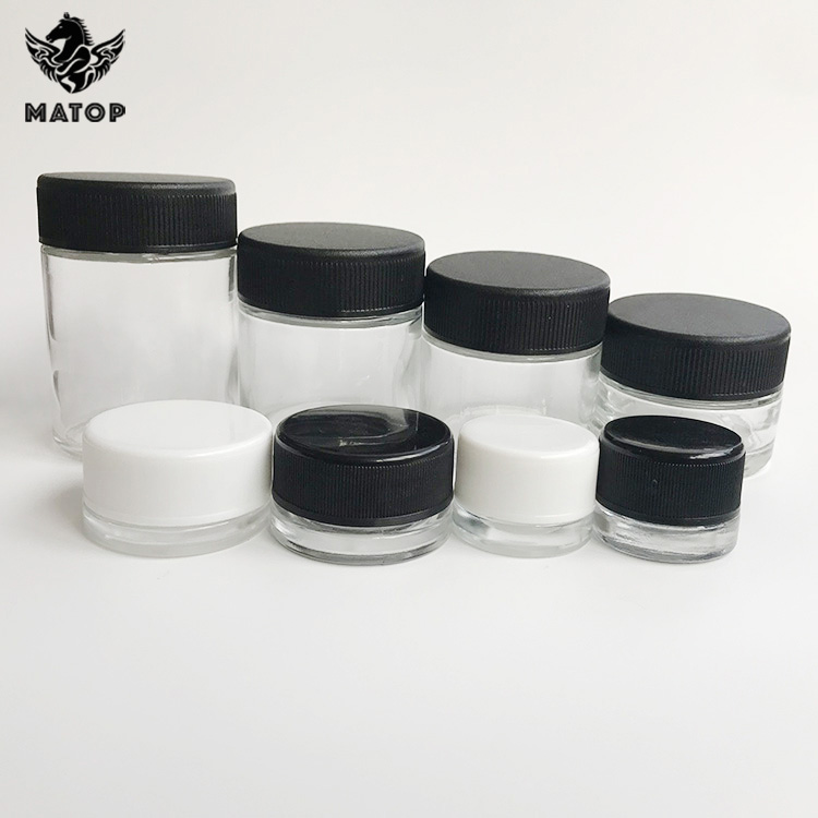 Square round 1 2 3 5 7 9 gram cbd extract weed wax concentrate jar