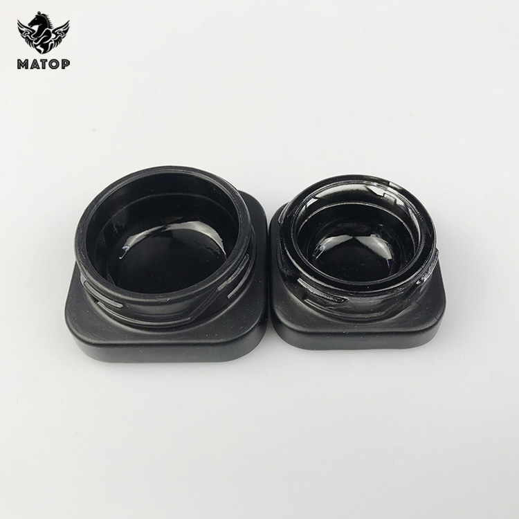 Square round 5ml 7ml 9ml extraction concentrate container glass dab jars