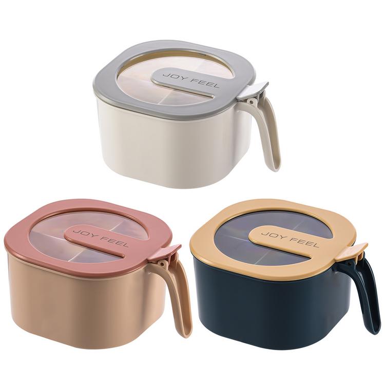 Square seasoning box transparent lid exquisite square shape with lid integrated seasoning box kitchen storage tool
