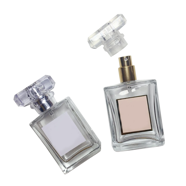 Square shape Customized Color Top-ranking suppliers glass perfume bottle refillable perfume bottle for Cosmetic