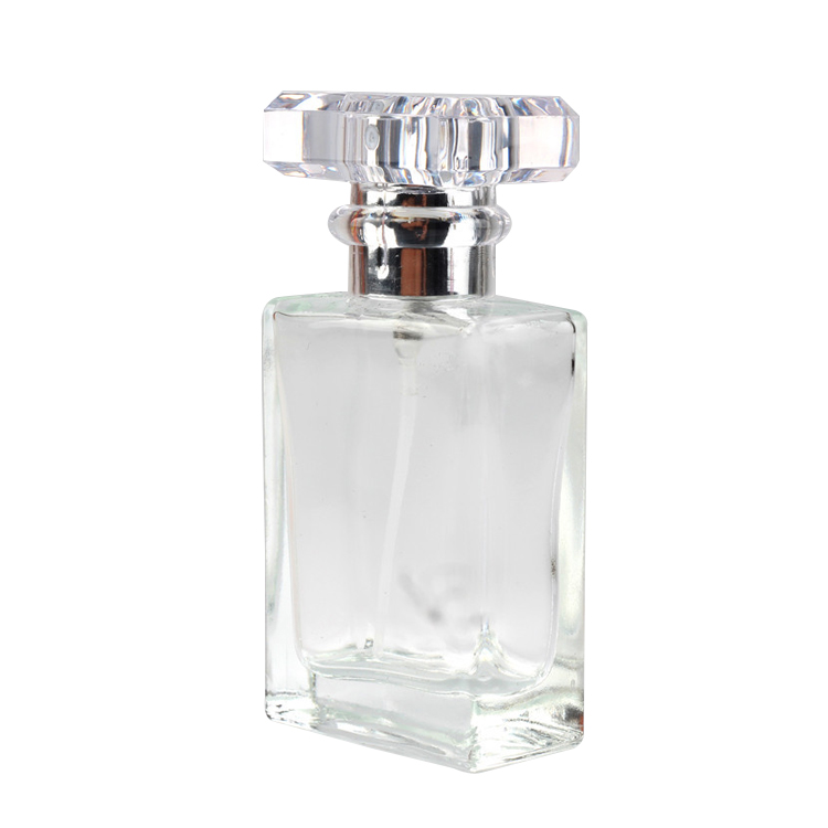 Square shape Customized Color Top-ranking suppliers glass perfume bottle refillable perfume bottle for Cosmetic