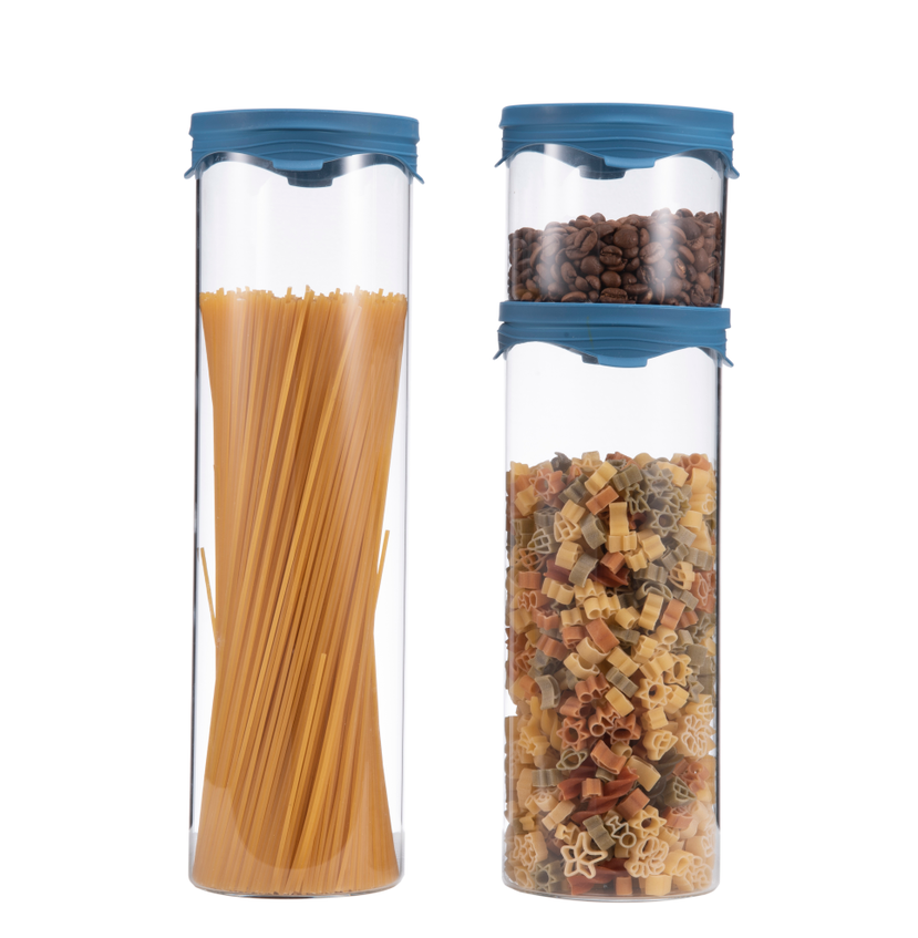 Stackable Glass Jar With glass Lid