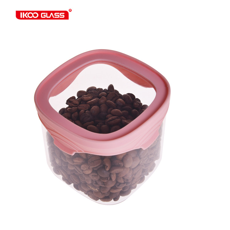 Stackable cereal storage container glass food candy storage jar