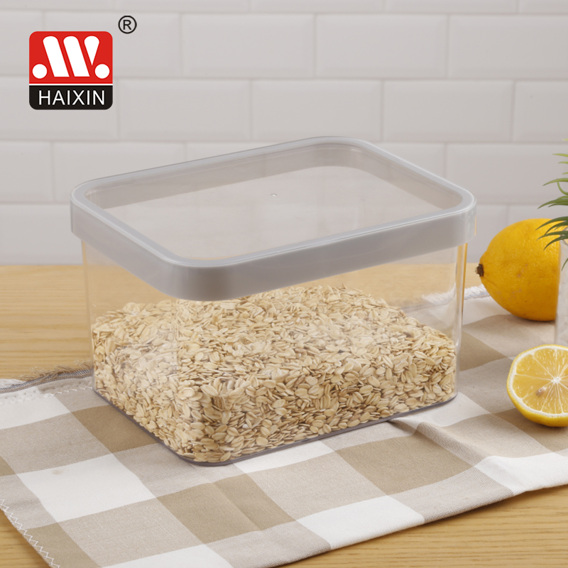 Stackable plastic storage canister with Airtight lid, BPA Free food storage container jar