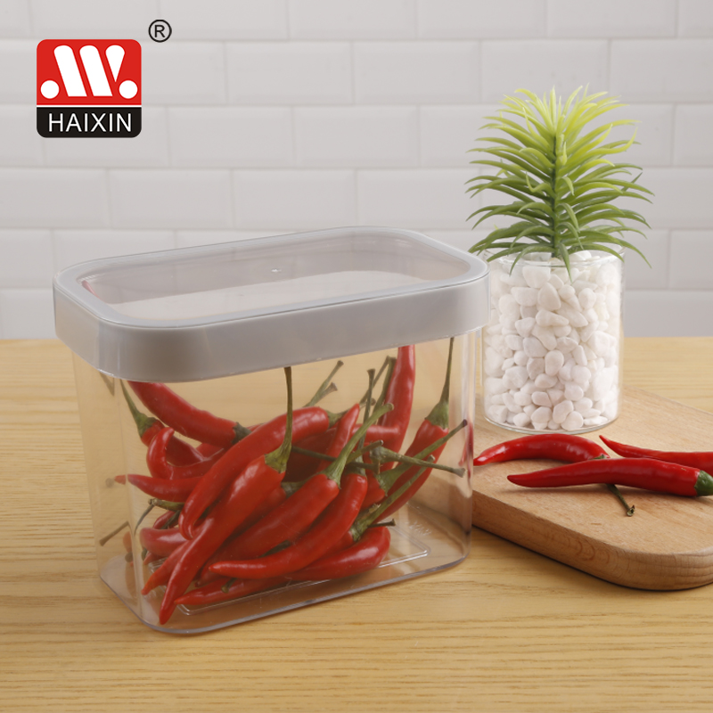 Stackable plastic storage canister with Airtight lid, BPA Free food storage container jar