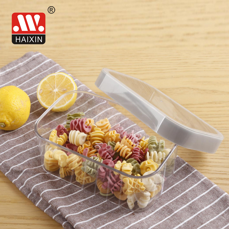 Stackable plastic storage canister with Airtight lid, BPA Free food storage container jar