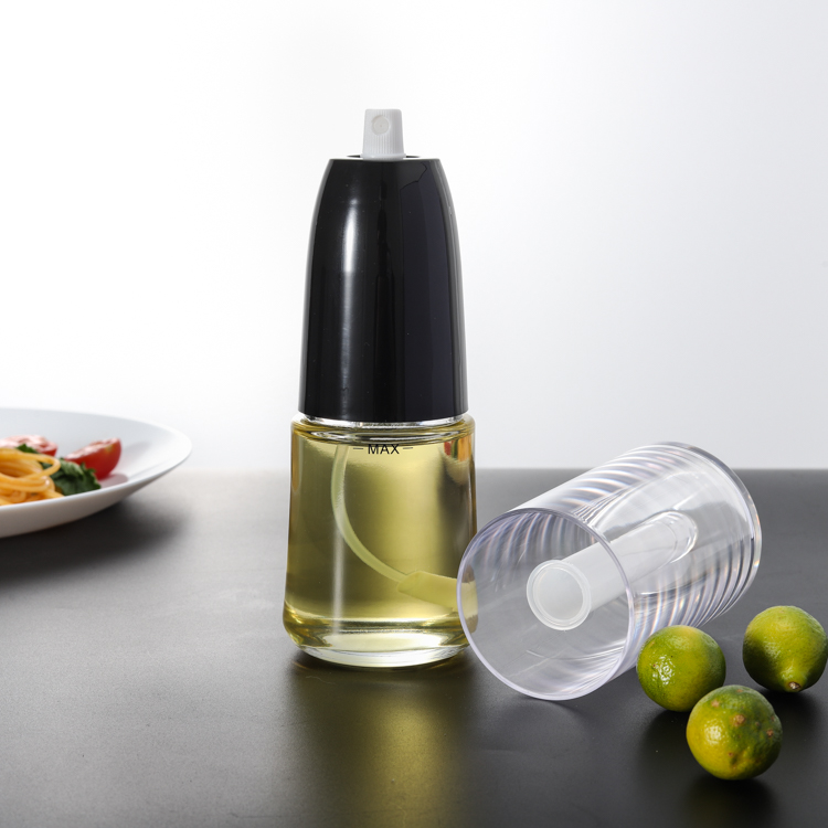 Stainless Steel Refillable Cooking Glass Bottle Glass Dispenser Sprayer Olive Oil Bottle Pumps Vinegar Dispenser Bottle Spray