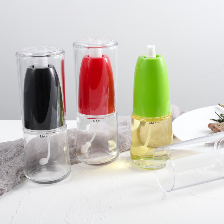 Stainless Steel Refillable Cooking Glass Bottle Glass Dispenser Sprayer Olive Oil Bottle Pumps Vinegar Dispenser Bottle Spray