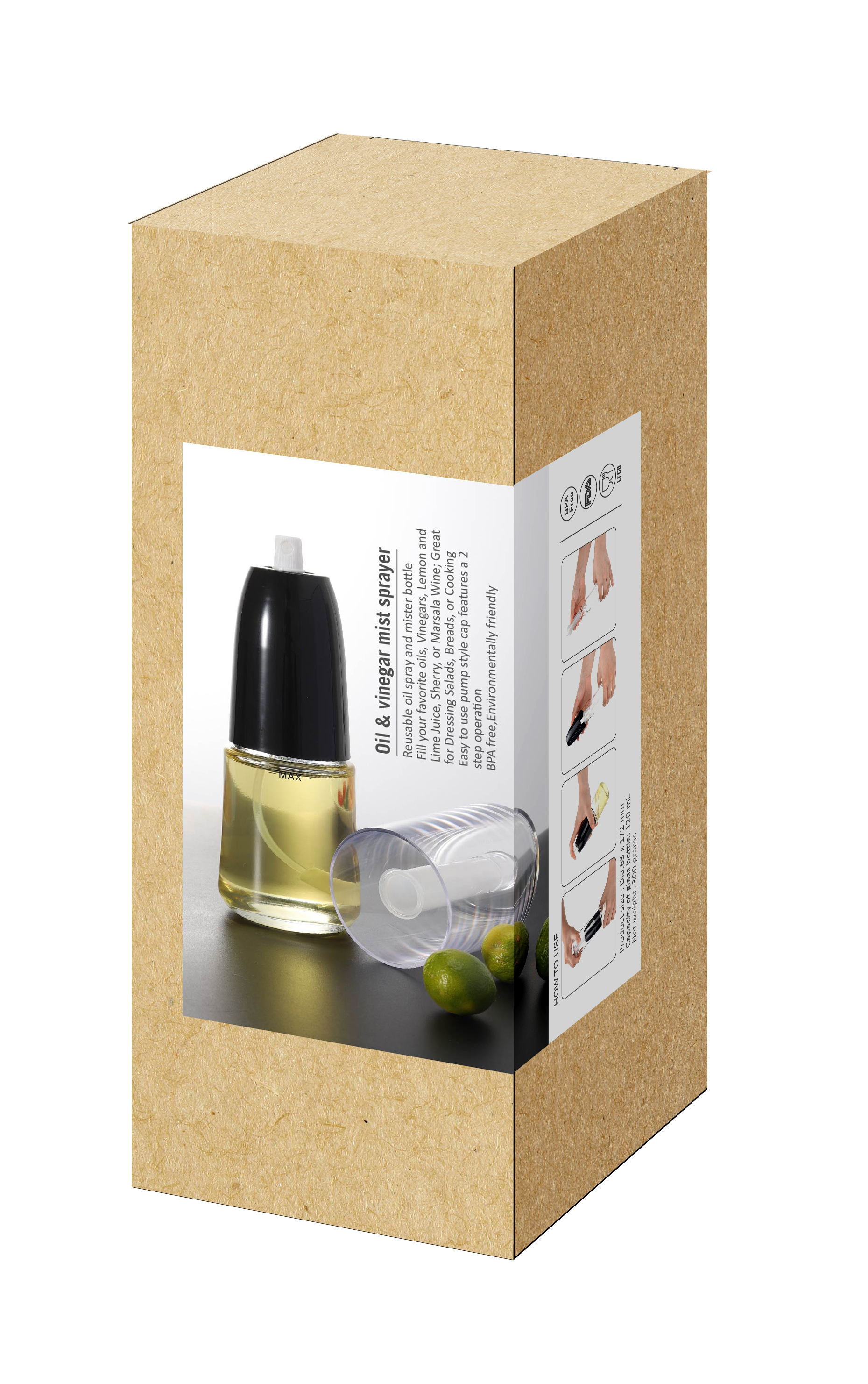 Stainless Steel Refillable Cooking Glass Bottle Glass Dispenser Sprayer Olive Oil Bottle Pumps Vinegar Dispenser Bottle Spray