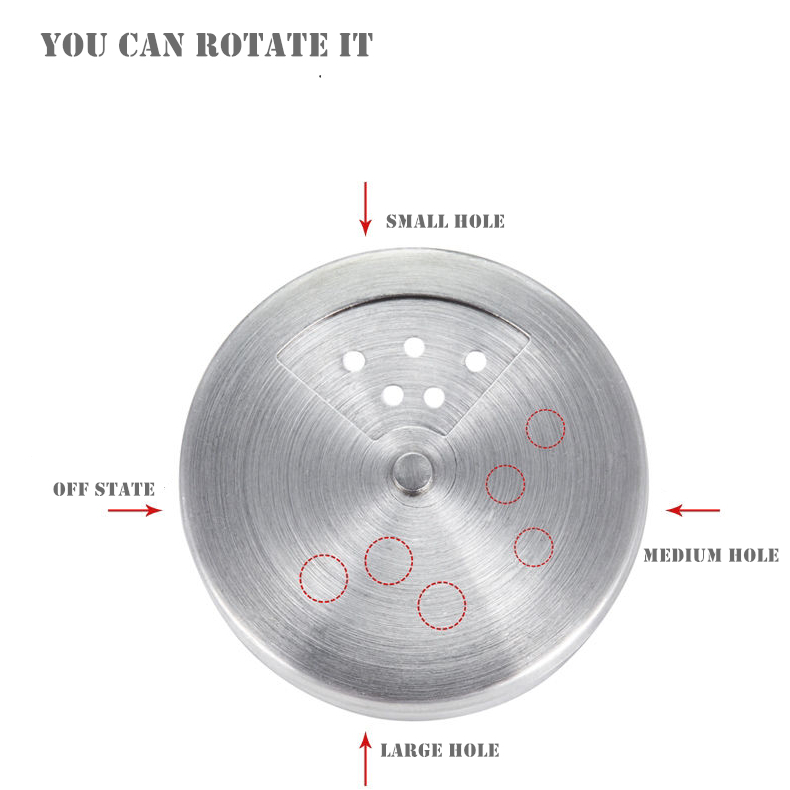 Stainless Steel Spice jars Seasoning Cans rotate cover Salt pepper shakers toothpick condiment storage bottle kitchen spice rack