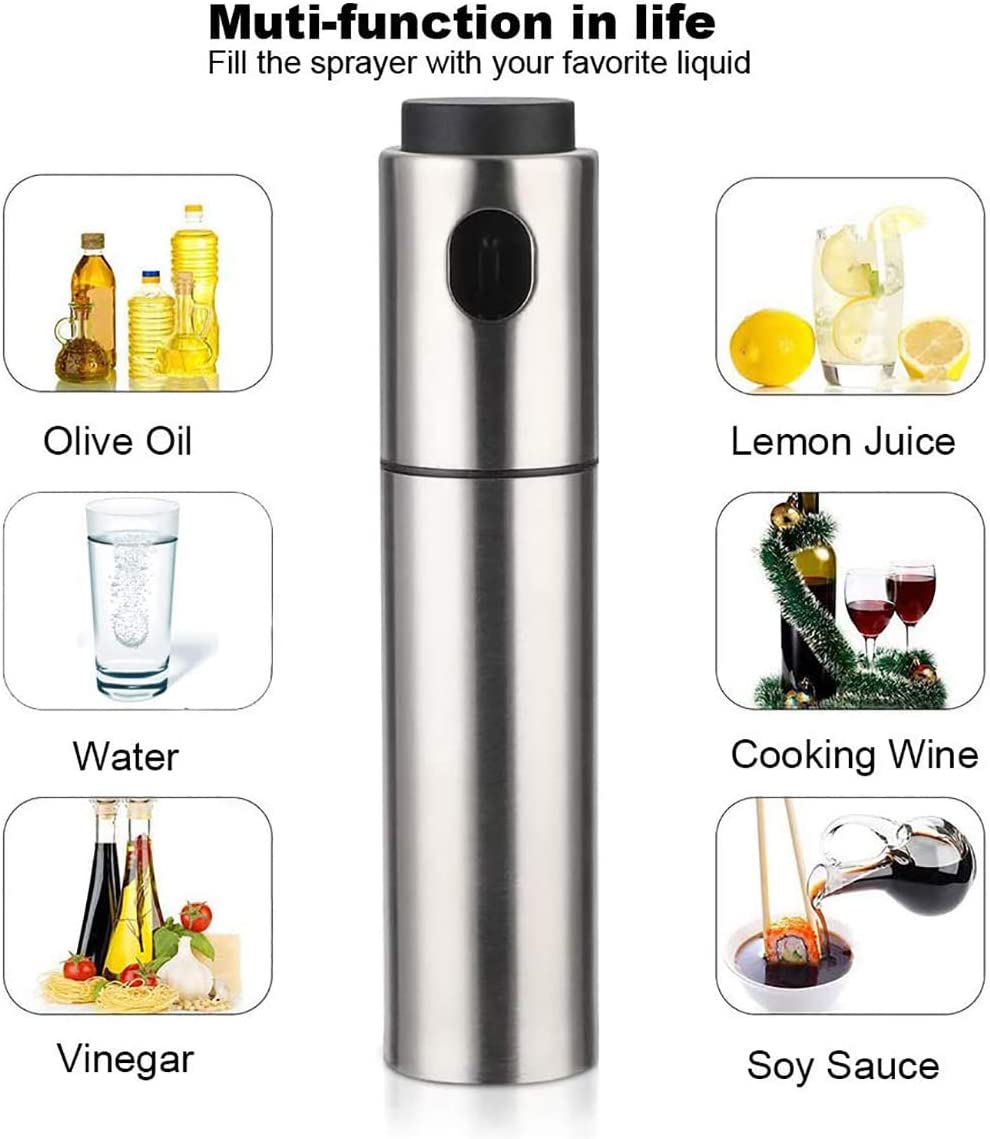 Stainless Steel Spray Oil Bottle Barbecue Frying Vinegar Oil Bottle