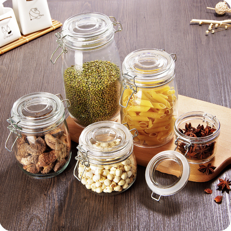Stainless steel bayonet sealed tank zero food storage tank glass jar