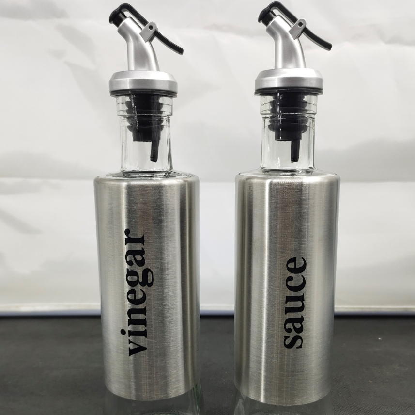 Stainless steel glass soy sauce vinegar oil bottle