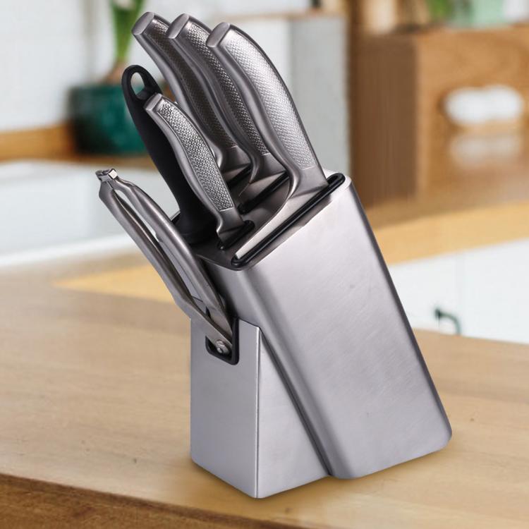 Stainless steel kitchen knife storage rack household metal stainless steel knife holder kitchen knife holder tool magnetic