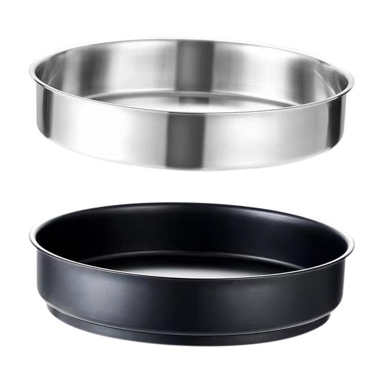 Stainless steel rotating storage tray black silver multifunctional bathroom kitchen office desk top storage box