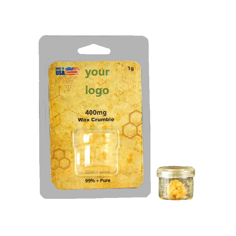 Stand Up Blister Packaging 6ml No Neck Glass Concentrate Jars With Silicone Lids