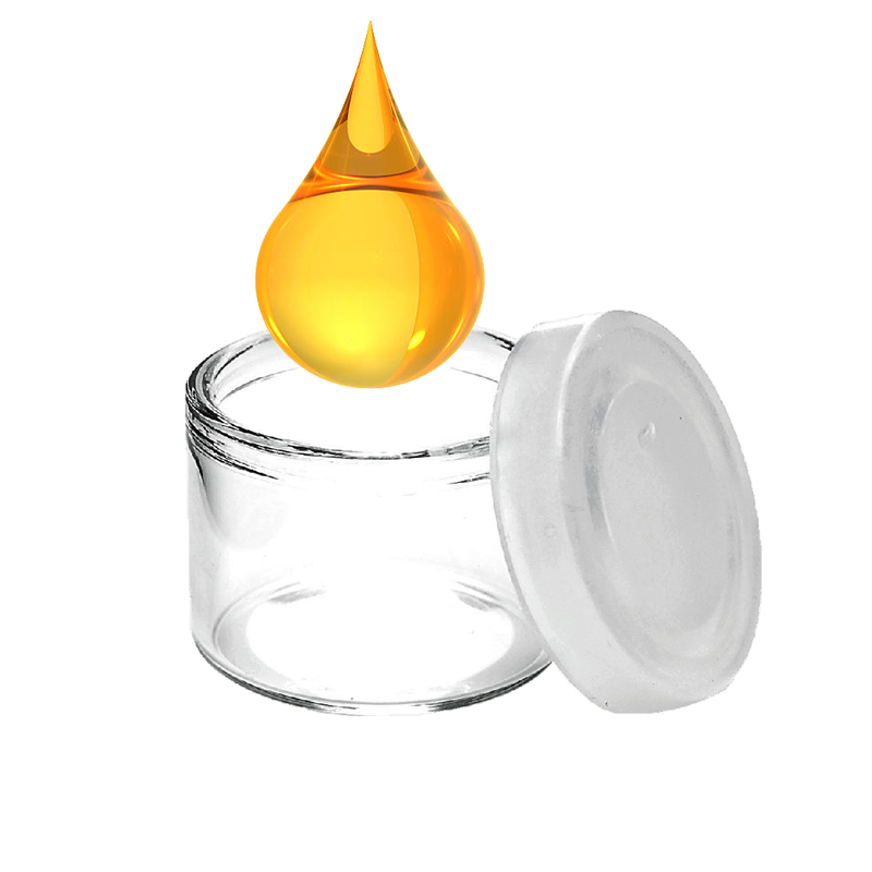 Stand Up Blister Packaging 6ml No Neck Glass Concentrate Jars With Silicone Lids