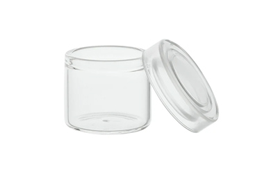 Stand Up Blister Packaging 6ml No Neck Glass Concentrate Jars With Silicone Lids