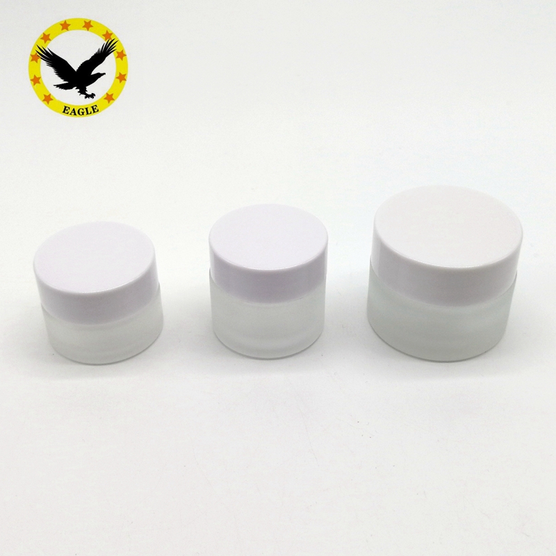 Standard design 120g glass cosmetic cream jar with aluminum cap