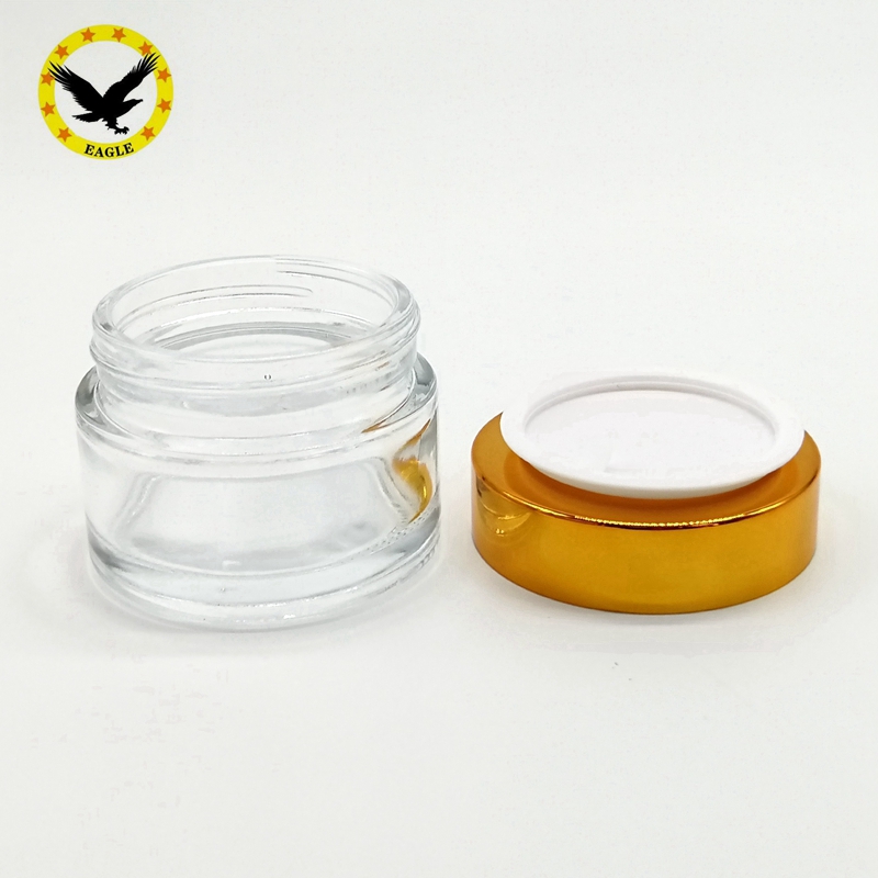 Standard design 20 g Glass Cosmetic Jars Cosmetics Cream Empty  bottle