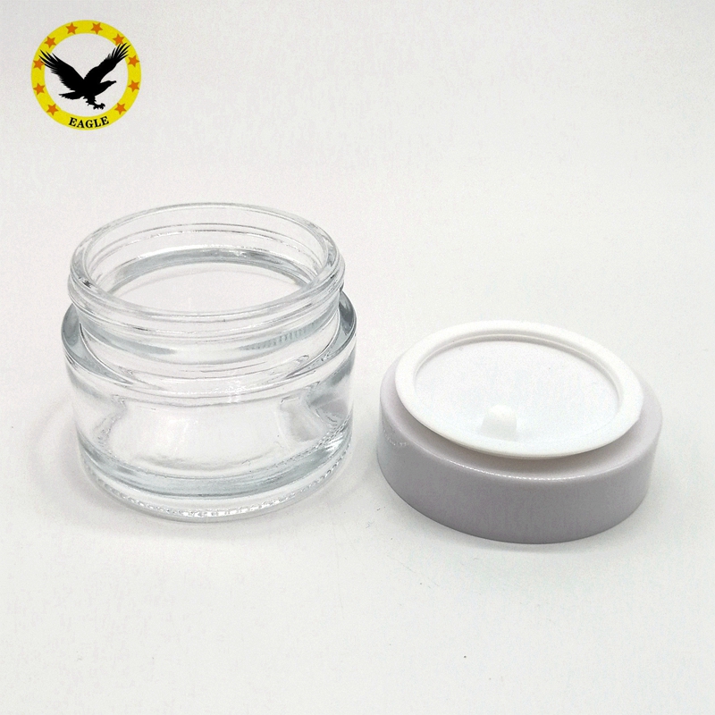 Standard design 20 g Glass Cosmetic Jars Cosmetics Cream Empty bottle