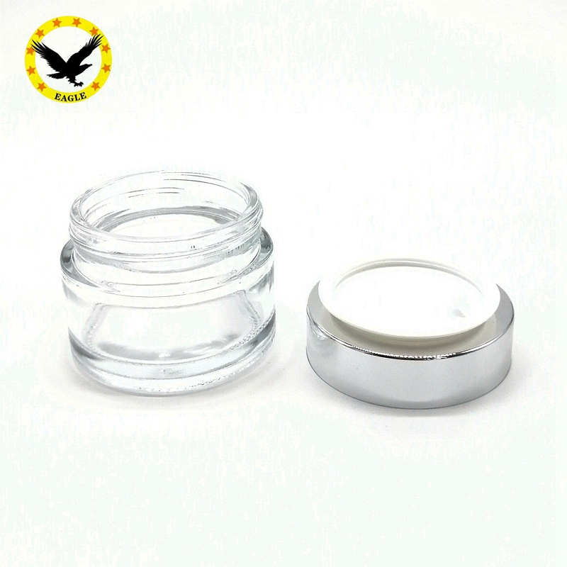 Standard design 20 g Glass Cosmetic Jars Cosmetics Cream Empty bottle