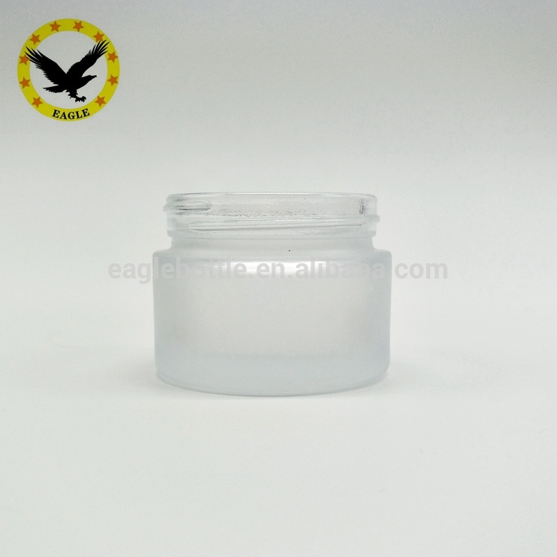 Standard design best face cream clear amber black frosted glass 50 g cream jar
