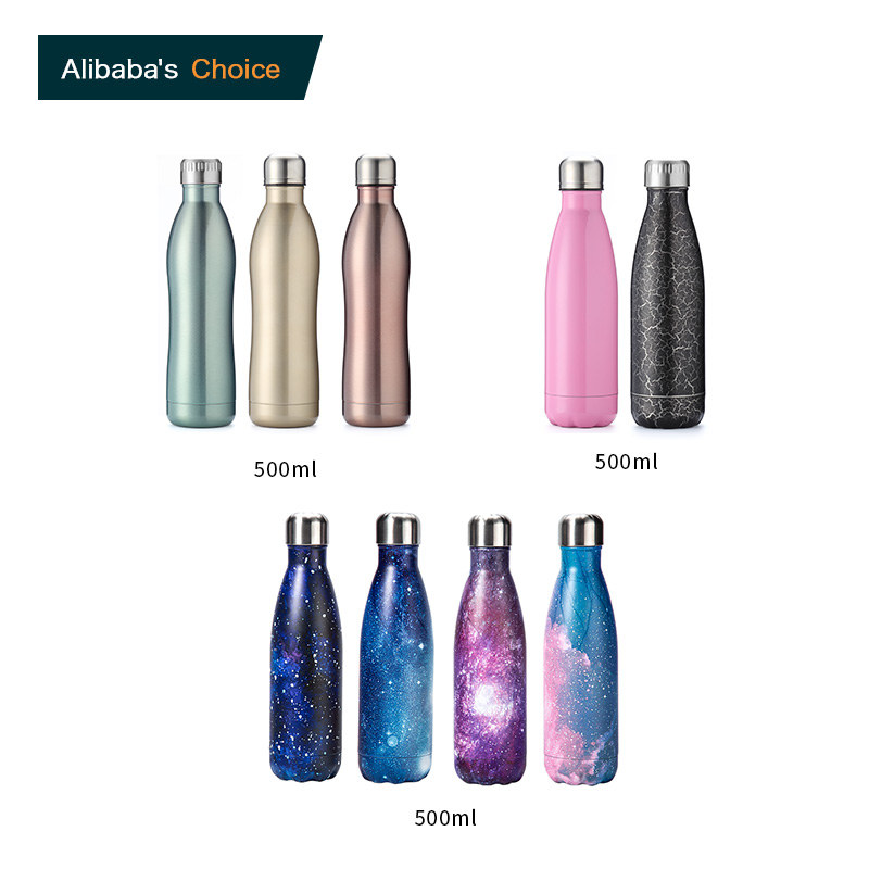 Starry sky cola sport water bottles with logo