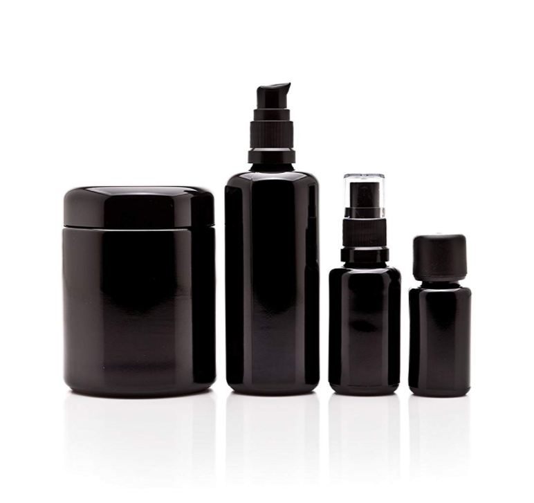 Stash UV black ultraviolet violet 15 30 50 100 200 250 500 750 1000 ml glass jars for cream herb packing With Bakelite Lid