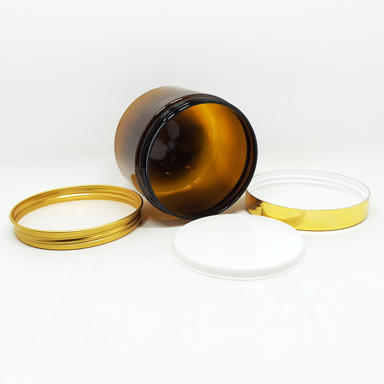 Stock 100ml 120ml 150ml 200ml 250ml amber plastic pet jar for cosmetics
