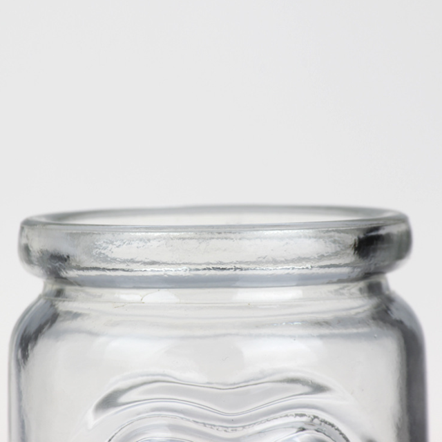 Stock 100ml 150ml 250ml heart shape pudding glass jar with plastic lid