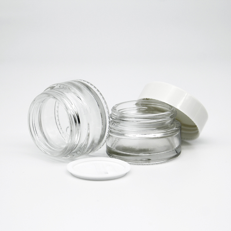 Stock 10g 20g 30g frosted glass cream jar for cosmetic bottle for skincare