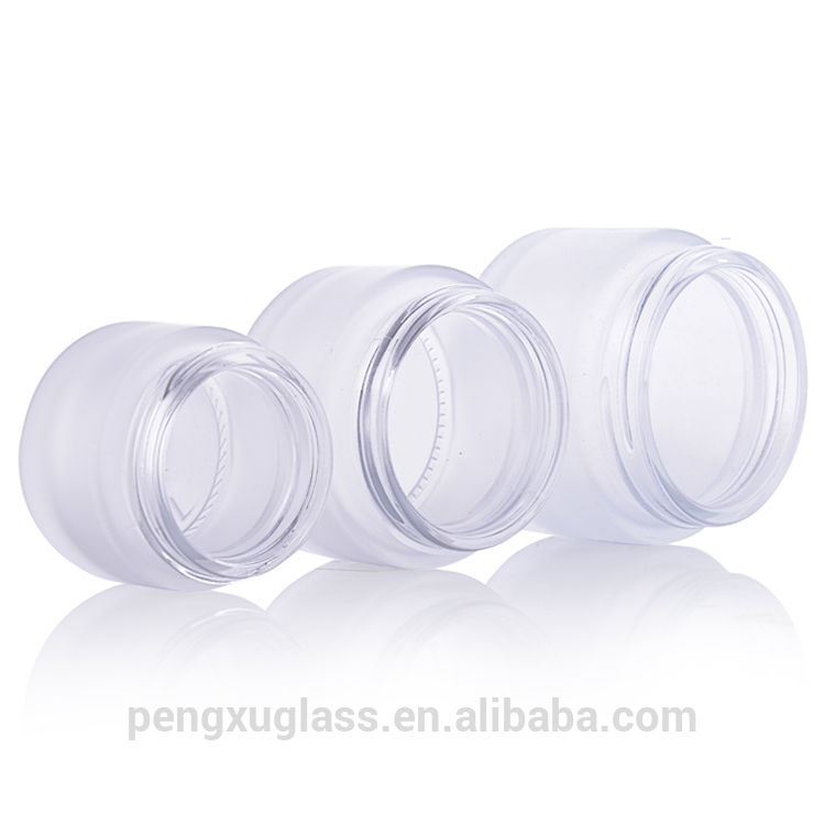 Stock 10g 20g 30g frosted glass cream jar for cosmetic bottle