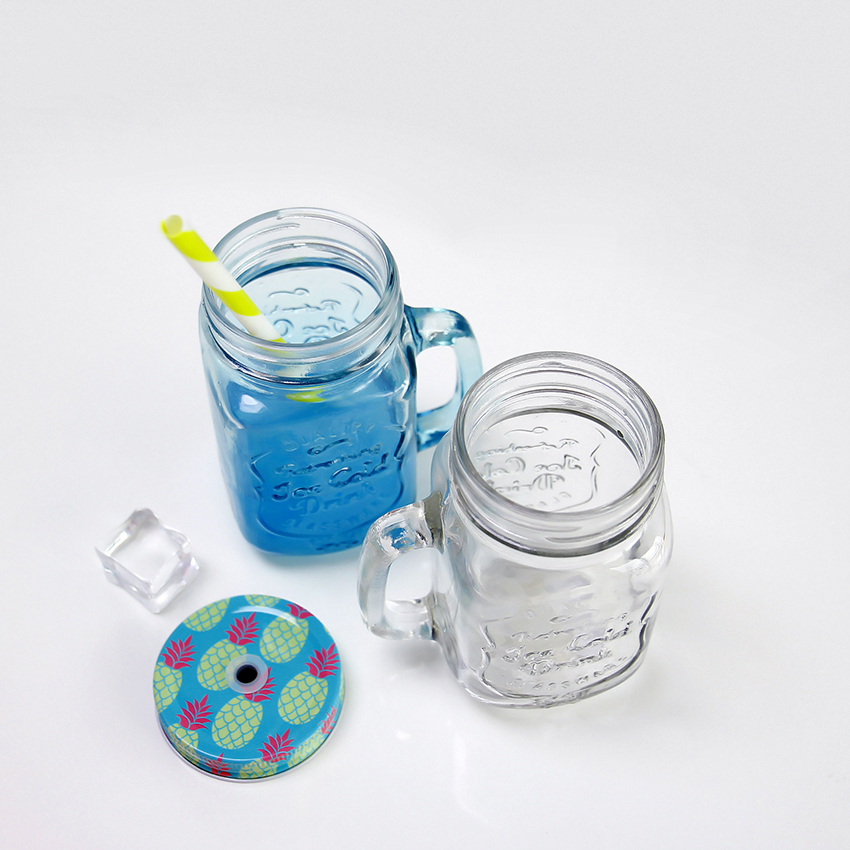 Stock 120ml 4oz Wholesale Different Sizes Mugs Cups with Lids Mason Glass Jar with Custom Printing