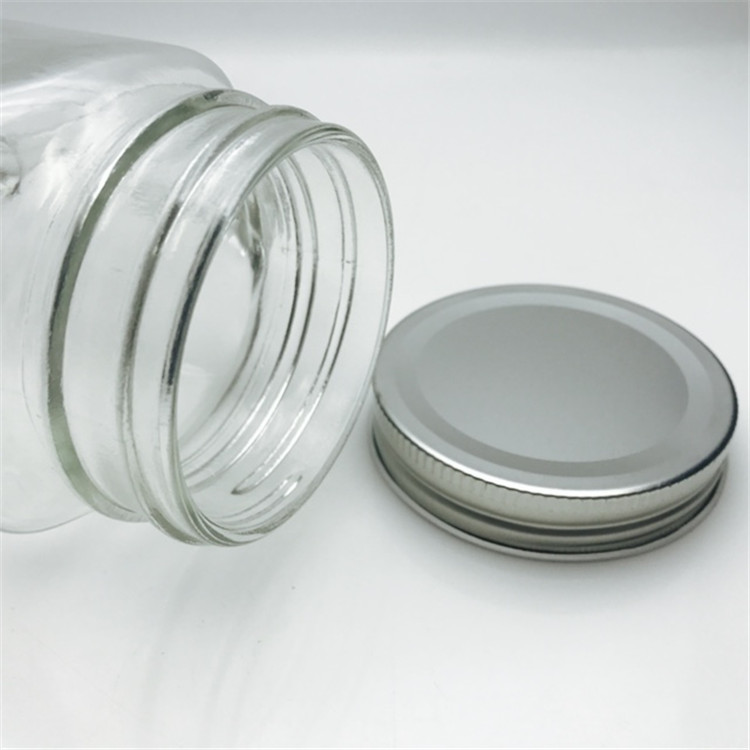 Stock 16oz 480ml mason drinking jar with handle and lid