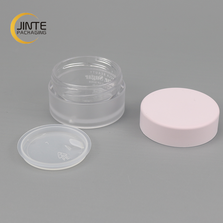 Stock 2020 New Pink Lid PETG Jar For Nail Dip Powder Container