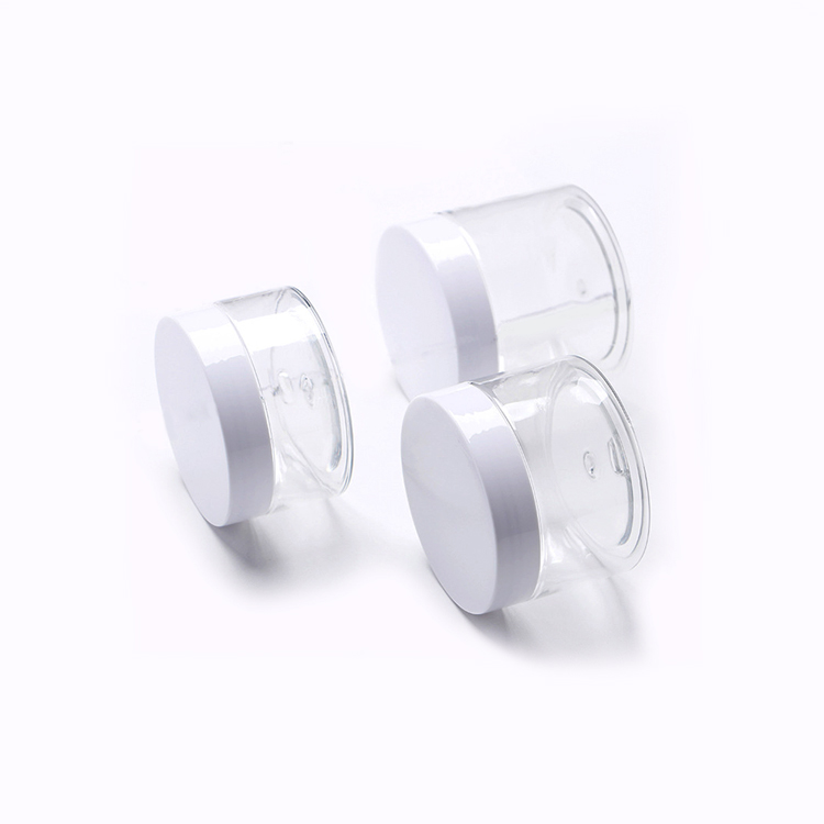 Stock! 250g round white plastic PET jars with lid for cosmetic, jars plastic