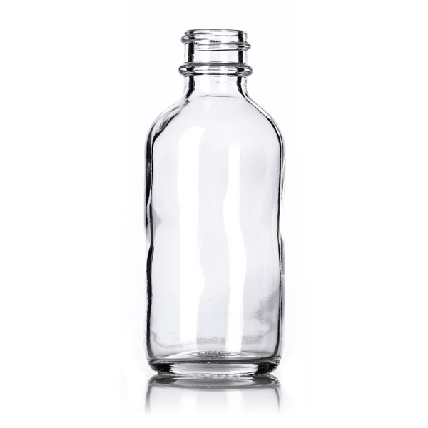 Stock 30ml 1 oz Boston round amber clear blue green Glass Bottle with 20 400 neck finish