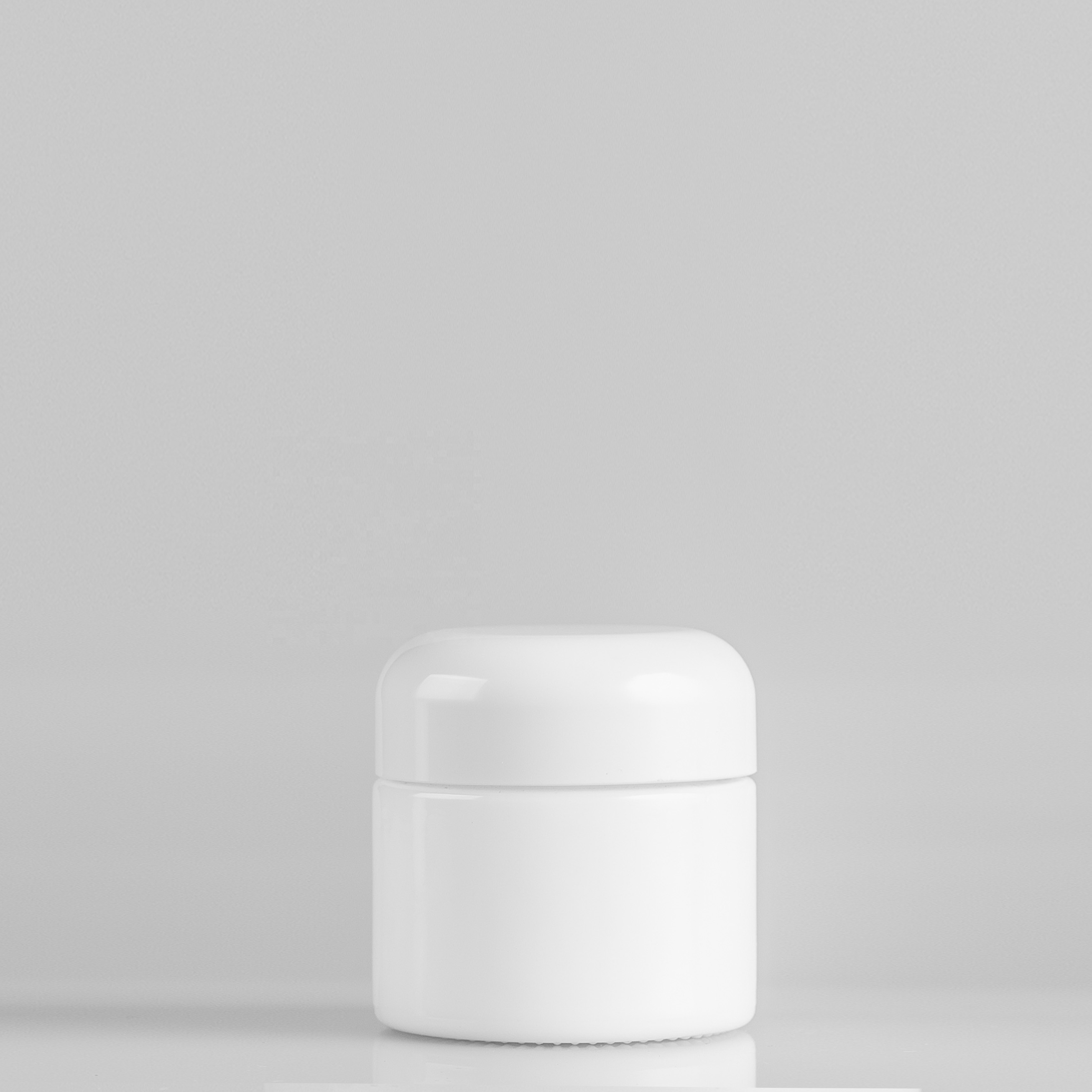 Stock 50g Cosmetics Opal Glass jar for cream packaging from China manufactory