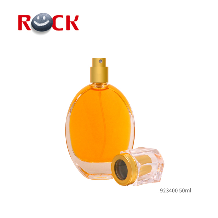 Stock! 50ml golden cap spray perfume bottle glass empty bottle