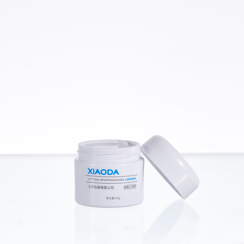 Stock! 50ml round white plastic PET jars with lid for cosmetic, jars plastic