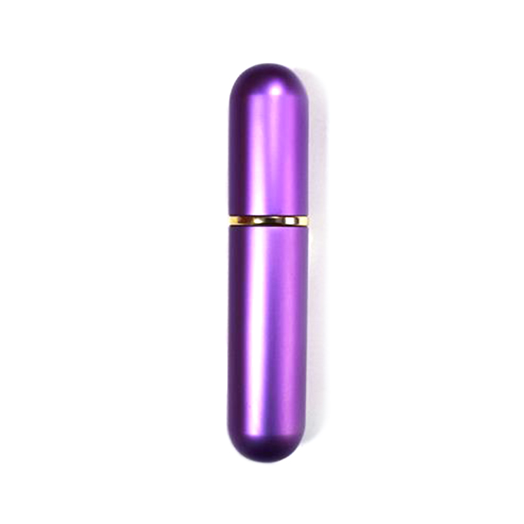 Stock 5Ml Colorful Aluminum Perfume Atomizer Spray Bottle With Glass Inner
