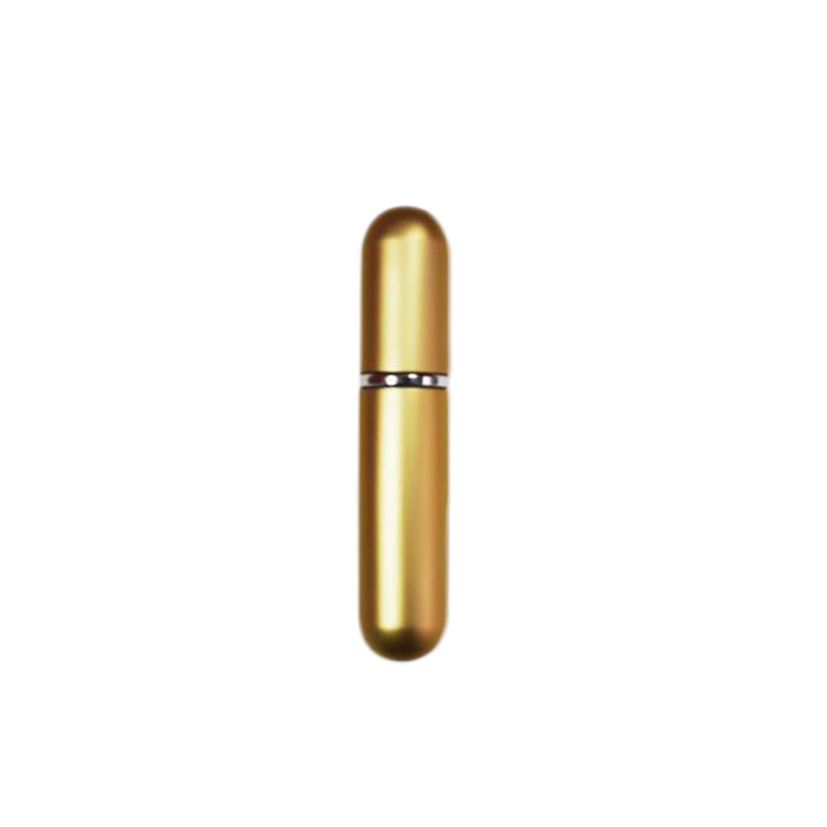 Stock 5ml portable travel colorful aluminium 5ml perfume atomizer bottle with glass inner