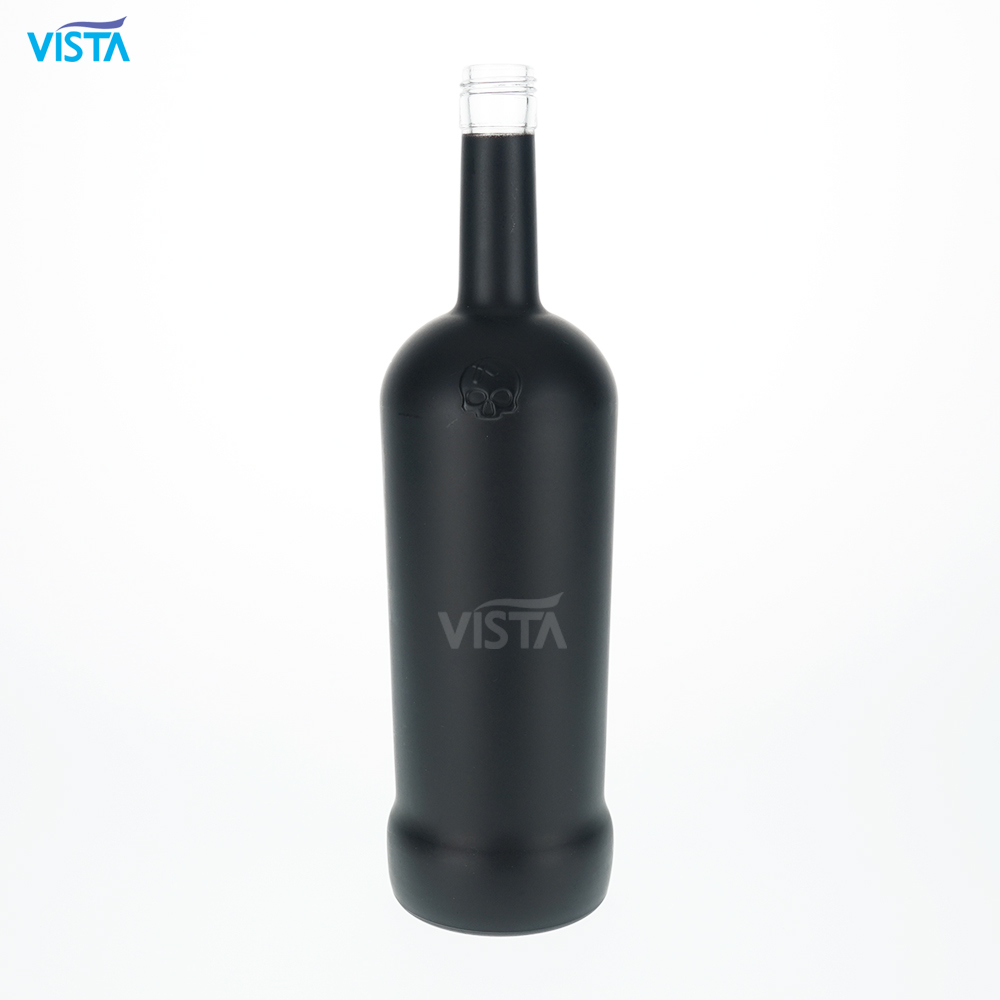 Stock 750ml normal flint wine champagne whisky rum liquor alcohol spirit glass bottle spraying black&screw top