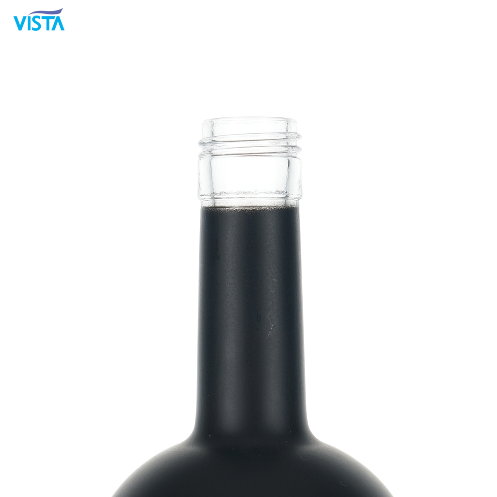 Stock 750ml normal flint wine champagne whisky rum liquor alcohol spirit glass bottle spraying black&screw top