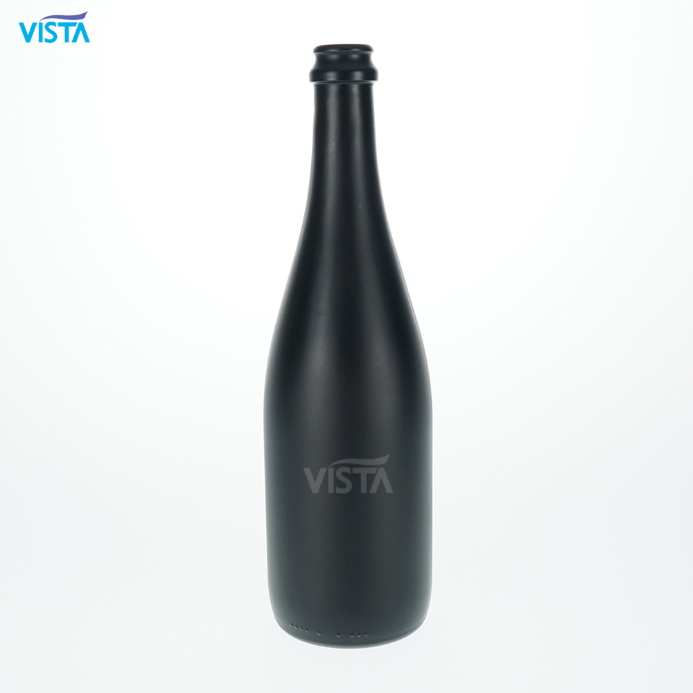Stock 750ml normal flint wine champagne whisky rum liquor alcohol spirit glass bottle spraying black with crown top