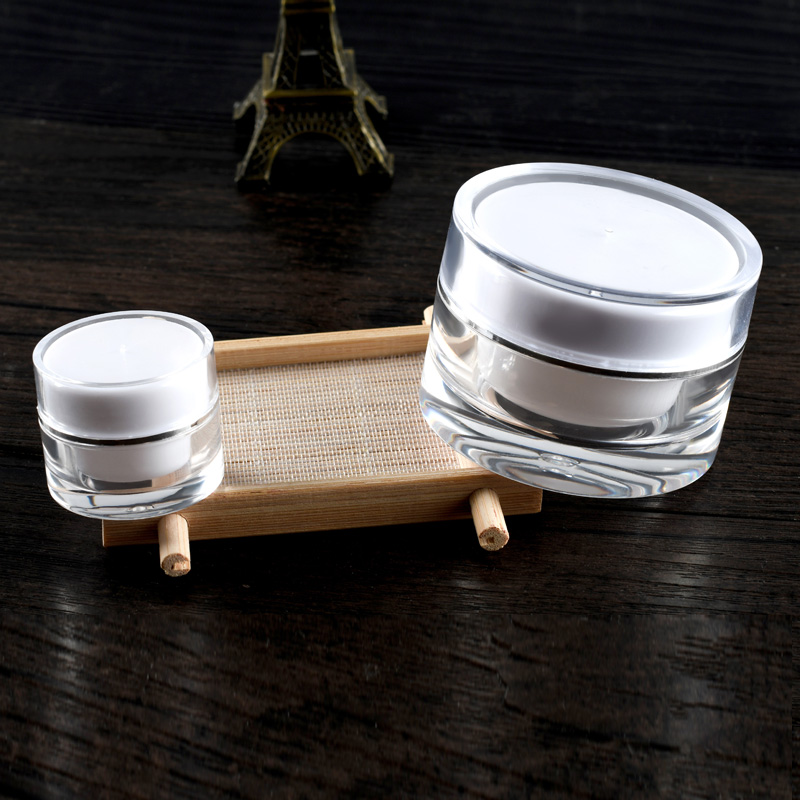 Stock Empty 5g 10g 15g 30g 50g new style face cream acrylic lotion cosmetic jar with skin Care Cream